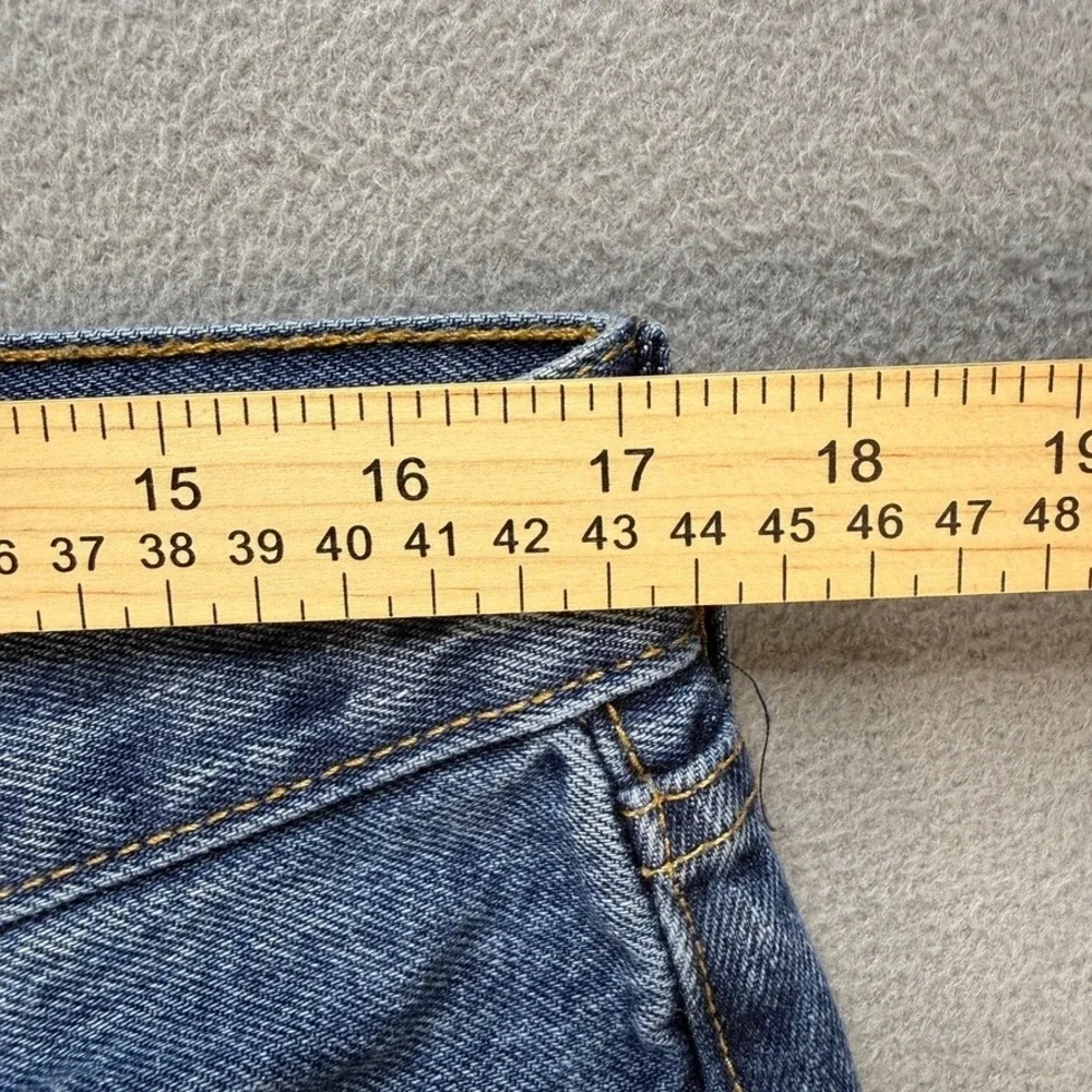 Levis 505 Jeans Regular Fit 34x34 (FIT 34x33) Blue Denim Straight Leg Casual